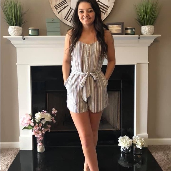 Multi Stripe Romper - Picture 1 of 2